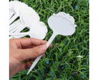 20Pcs Flower Shaped Decorative PP Gardening Label Tree Plant Markers Tag Stake-Blue