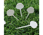 20Pcs Flower Shaped Decorative PP Gardening Label Tree Plant Markers Tag Stake-Blue