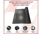 Garage Floor Mat Diamond Plate PVC Vinyl Flooring Rolls Non-Slip 2.5mm Thick