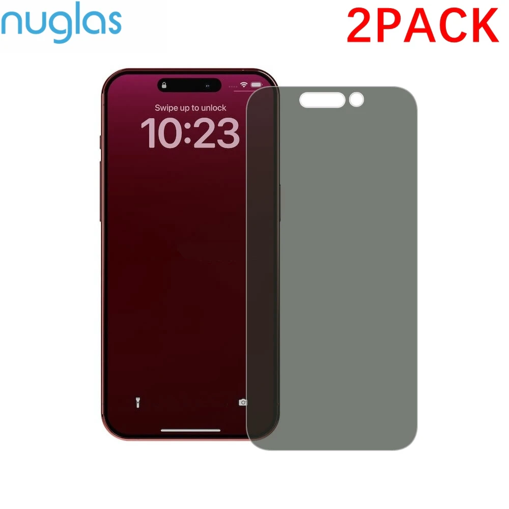 Nuglas 2x Screen Protector Full Cover Privacy Tempered Glass iPhone 15 Pro Max/ iPhone 15 Plus/ iPhone 16 Plus