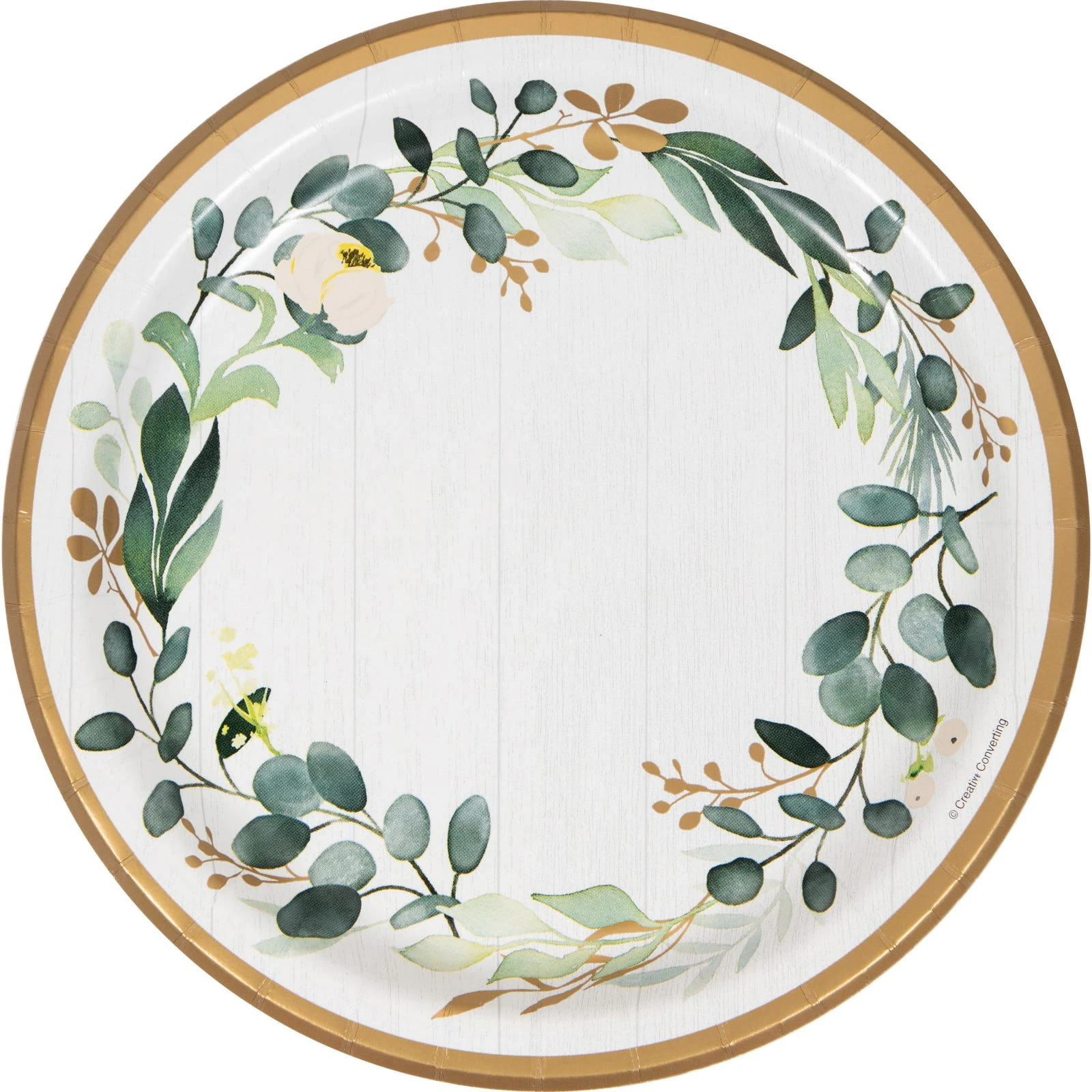 Eucalyptus Greens Large Paper Plates (Pack of 8)