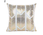 Gold Foil Printing Cushion Cover Decorative Sofa Bed Fashion Throw Pillow Case-2# - 2#