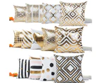 Gold Foil Printing Cushion Cover Decorative Sofa Bed Fashion Throw Pillow Case-2# - 2#