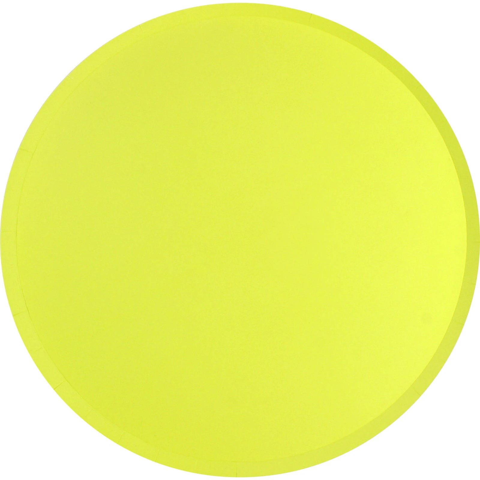 Neon Yellow Large Paper Plates (Pack of 12)