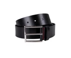 HUGO Men's Giaspo Leather Belt - Black