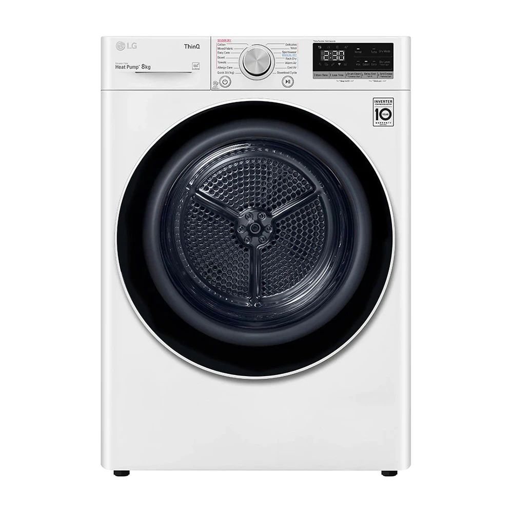 LG DVH508W 8 kg Heat Pump Dryer with Inverter Control