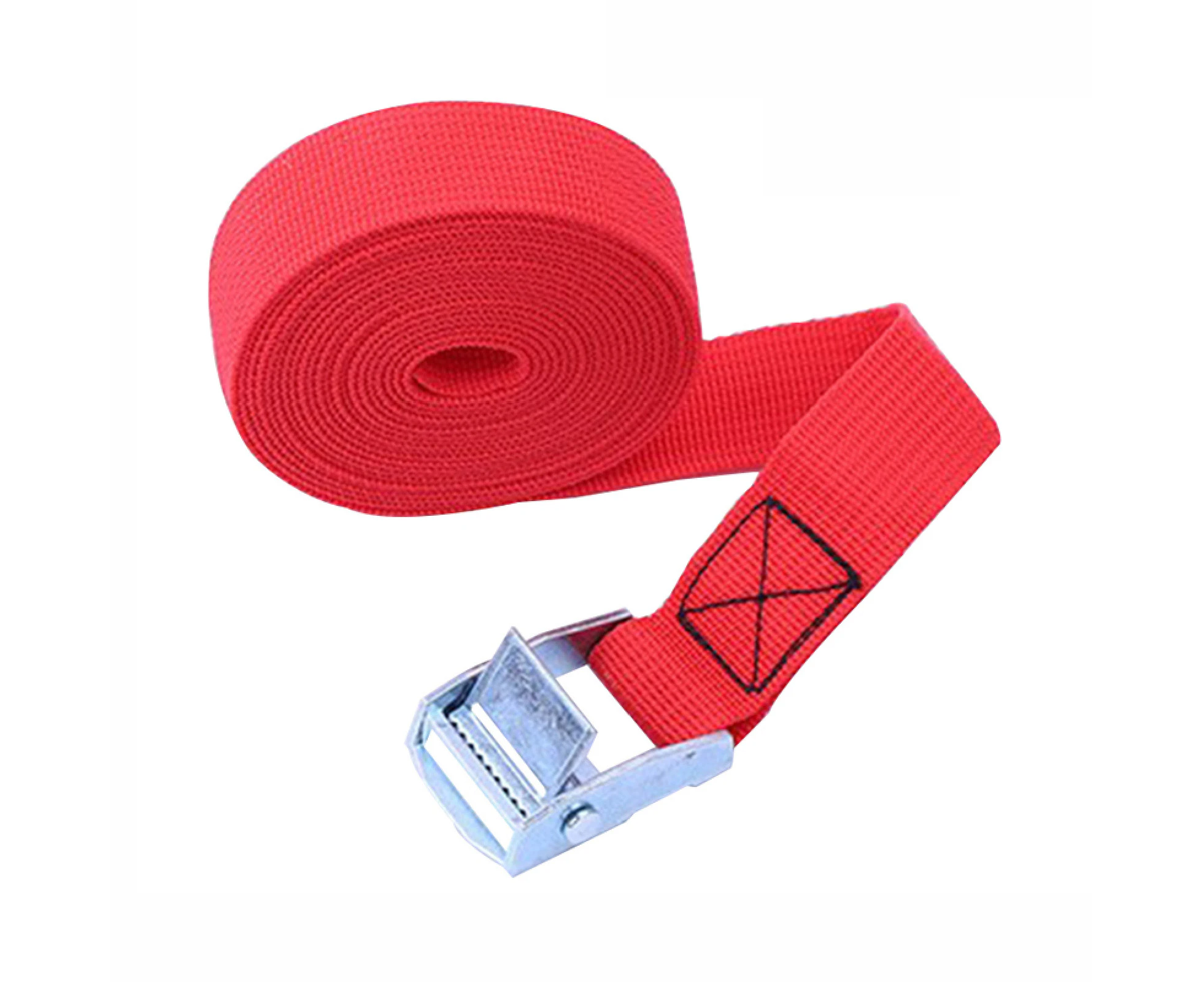 300CM Ratchet Strap Durable Anti-corrosive High Density 250 Lbs Break Strength Cargo Strap for Truck-Red