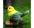 Tree Sculpture Bird Nest Design Desktop Decoration Resin Table Top Car Ornamental Statue for Garden-Green