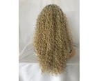 ISLA - Lacefront Ombre Platinum Blonde Long Tight Spiral Curls with Dark Roots - by Queenie Wigs