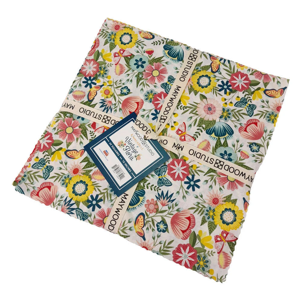 Maywood Studio Vintage Flora 10" Squares Fabric Quilting Sewing Craft