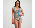 Moontide Hot Paisley Underwire Wrap Swim Suit M4388HP Pine