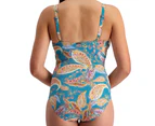 Moontide Hot Paisley Underwire Wrap Swim Suit M4388HP Pine