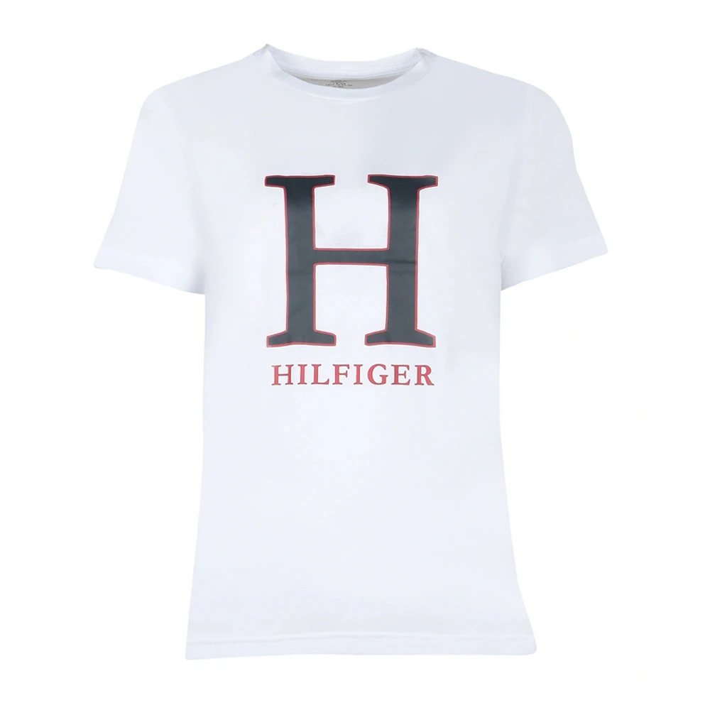 Tommy Hilfiger Men's Sleep/Loungewear Pyjama Cotton Graphic/T-Shirt White - White