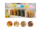 Plastic Dried Food Storage Containers Lids Box Jars Airtight Cereal Rice Pack of 4