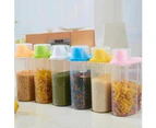 Plastic Dried Food Storage Containers Lids Box Jars Airtight Cereal Rice Pack of 4