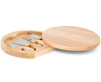 5 Pcs wooden chopping board an knife set