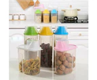 Plastic Dried Food Storage Containers Lids Box Jars Airtight Cereal Rice Pack of 4