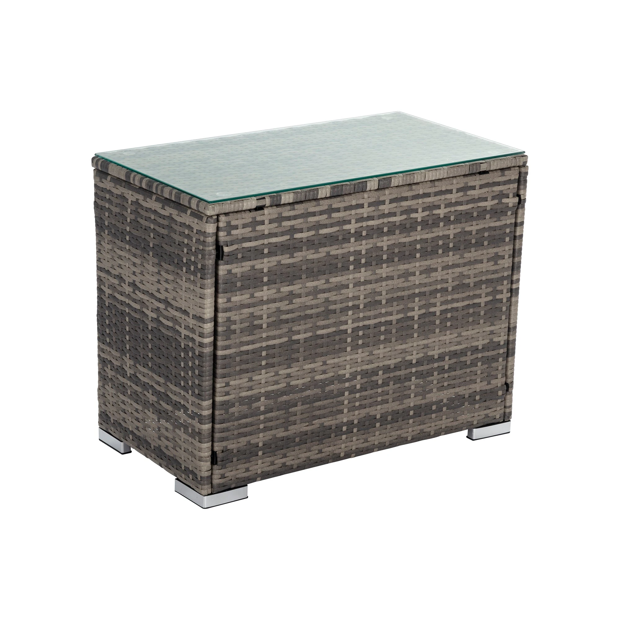 DREAMO Outdoor Wicker End Table Grey