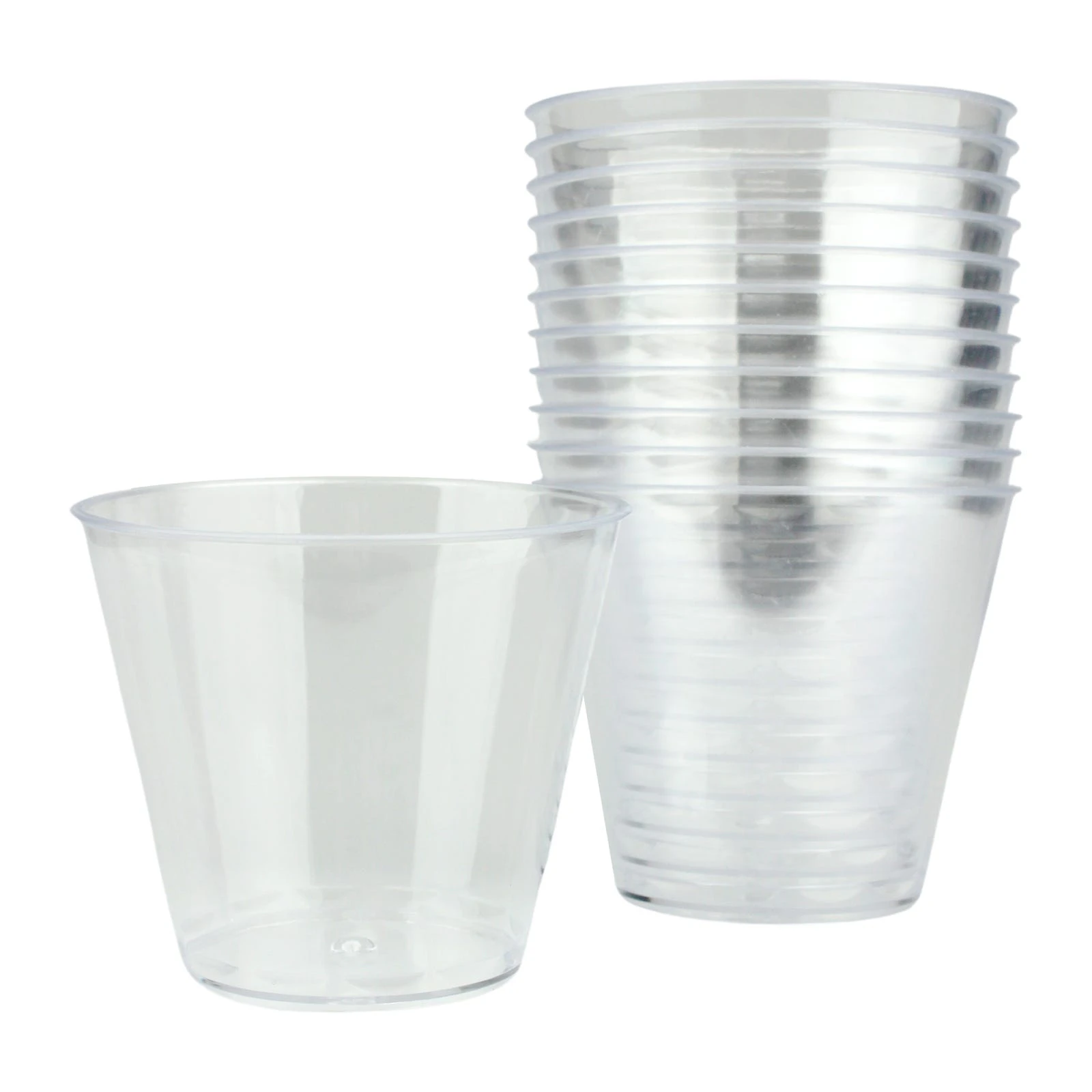 Clear Mini Plastic Round Dessert Cups 125ml (Pack of 12)