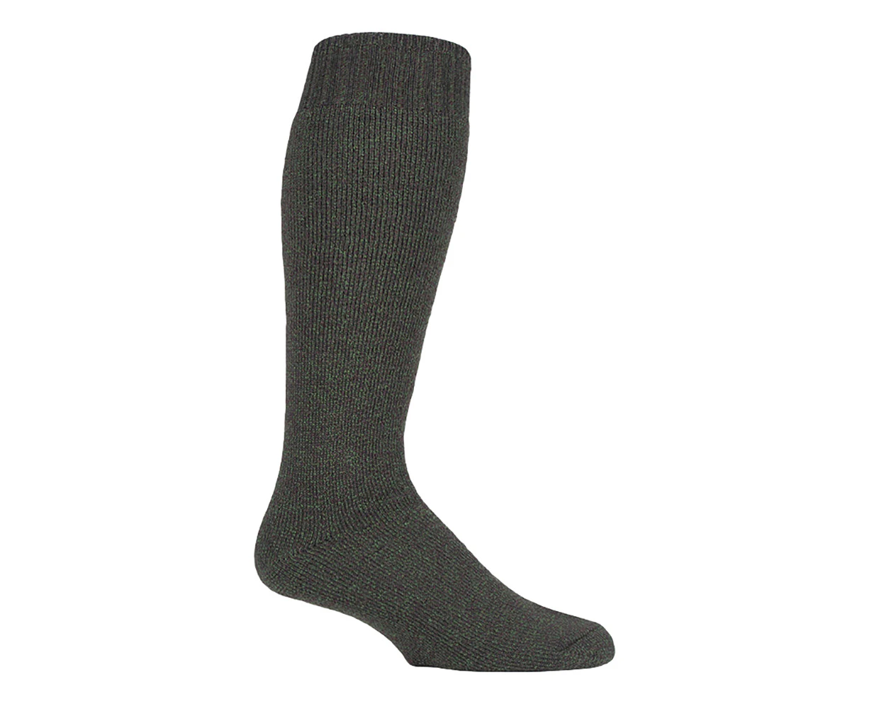 COUNTRY PURSUIT - Mens Green Long Wellington Boot Socks 6-11 by David James - Green