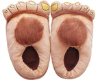 Novelty Furry Monster Adventure Slippers for Adults Men Women, Funny - Brown