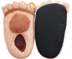 Novelty Furry Monster Adventure Slippers for Adults Men Women, Funny - Brown