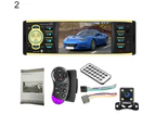 4019B 4.1 Inch 1 Din Car Radio Bluetooth-compatible Video MP5 Player with Rearview Camera-with 4-LED Rear Camera