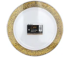 Gold Lace Trim 26cm Plastic Plates (Pack of 6)