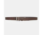 2pc Ben Sherman Men's Leather Waist Belt Fashion Accessory Gift Set Brown/Black - Brown/Black