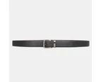 2pc Ben Sherman Men's Leather Waist Belt Fashion Accessory Gift Set Brown/Black - Brown/Black