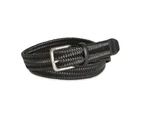 Ben Sherman Men's Woven/Braided Pin Buckle Casual Fashion Belt Black - Black