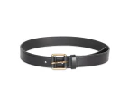 Ben Sherman Men's Leather Casual Pin Buckle Fashion Waist Belt Black - Black