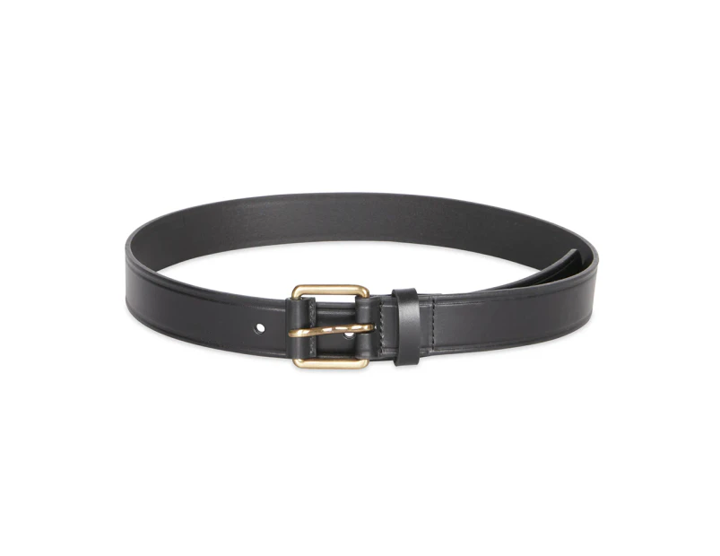 Ben Sherman Men's Leather Casual Pin Buckle Fashion Waist Belt Black - Black