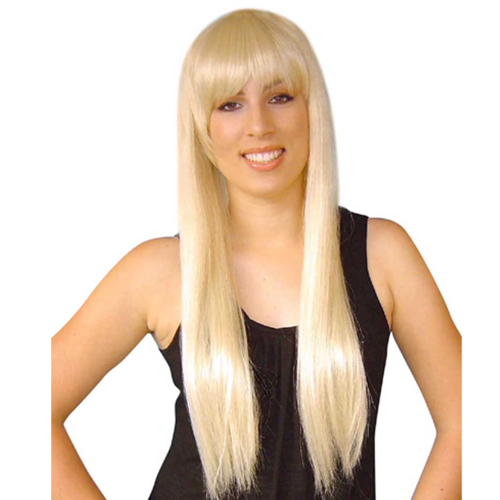 Abba Long Blonde Wig with Fringe - Adult