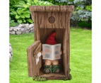 Reading Book Gnome Statue Forgot Closing Door Resin Funny Vivid Naughty Dwarf Ornament Garden Decor
