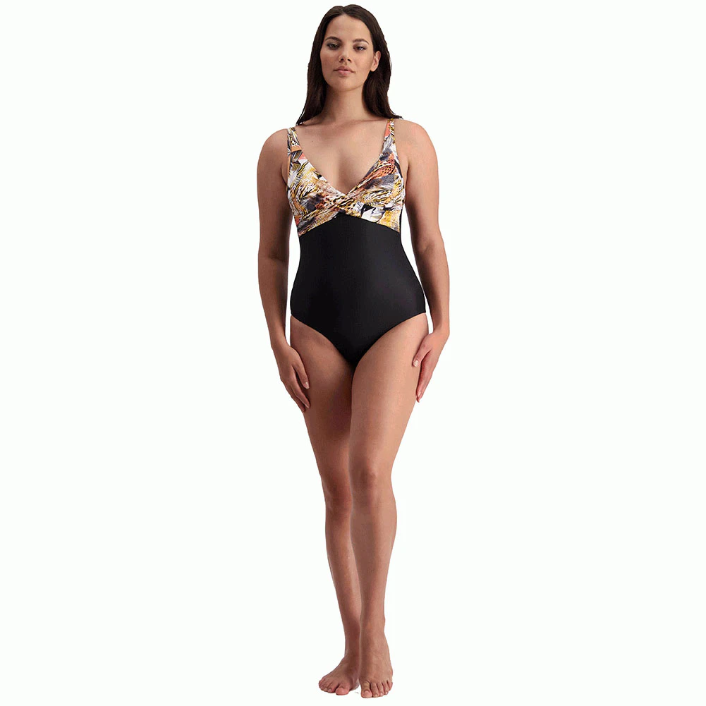 Moontide Go Wild Underwire Swim Wrap Suit M4388GL Pink