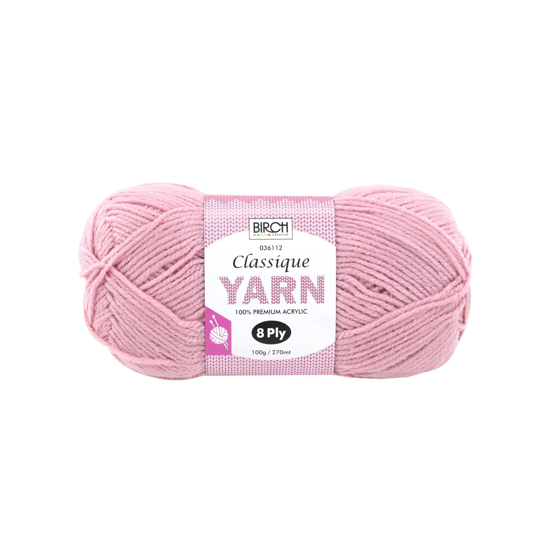 Birch Creative Classique Knitting Yarn - Rose 100g*