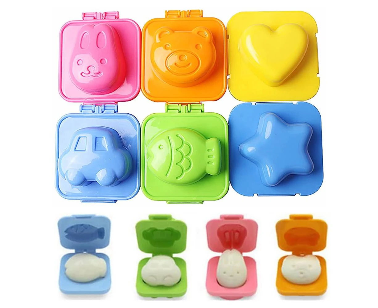 6Pcs Mold Sandwich Bento Rice Mould Sushi Maker Boiled egg Cutter Decorating