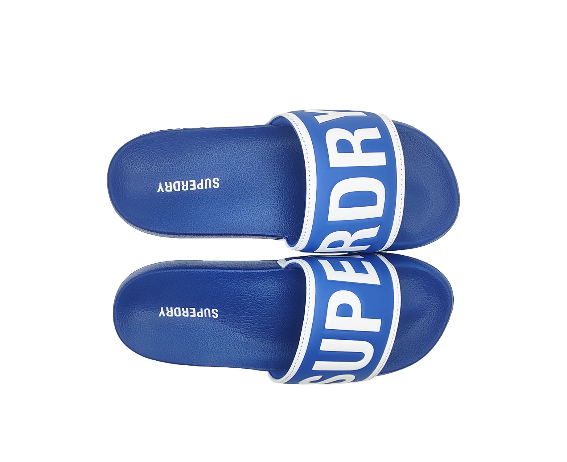 Superdry Code Core Pool Slide Mens Shoes Slides Slip On Light Summer Style - Royal Blue