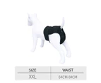 XS S M L XL XXL 1 Pc Dog Nappy Pants Reusable Pet Hygiene Diapers Sanitary Pants Washable Underpants Quick Drying Reusable Adjustable Black - Black