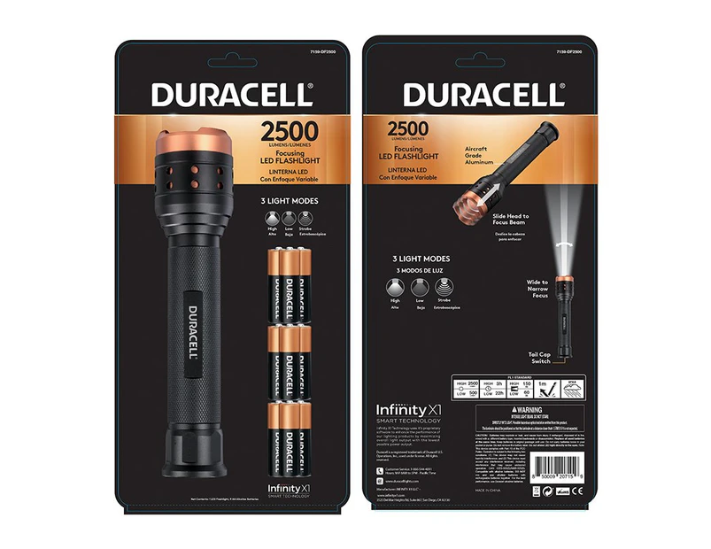 Duracell 2500 Lumen Aluminum Focusing LED Flashlight