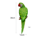 Figurine Parrot Shape Table Top Ornaments Resin Tree Hanging Animal Sculpture for Patio-4#