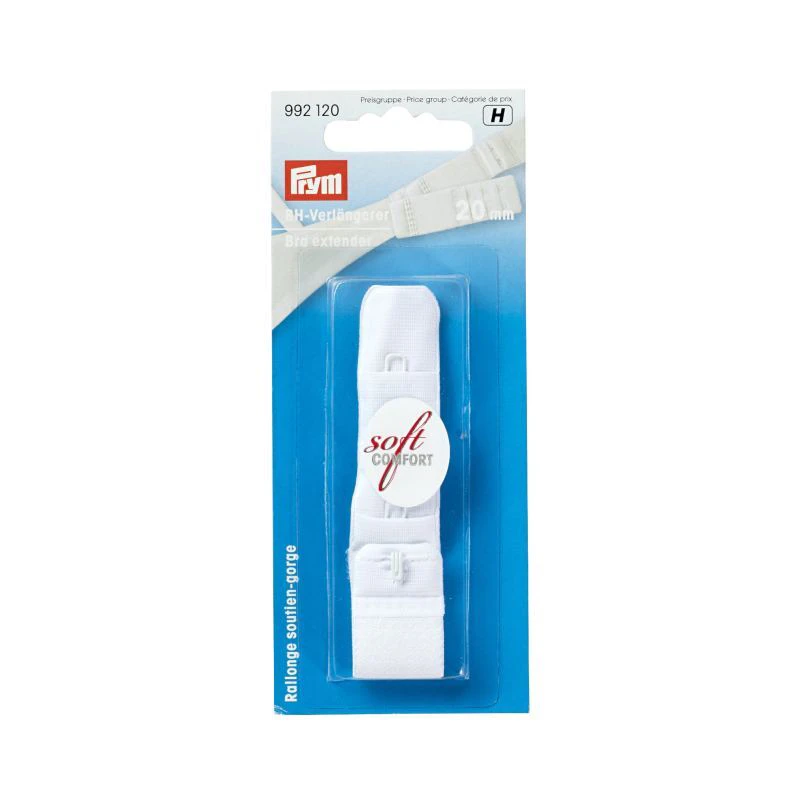 Bra Extender 3x2 Hook 25mm White by Prym