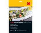 Kodak Photo Sticker Paper Glossy 120GSM A4 10 Sheets