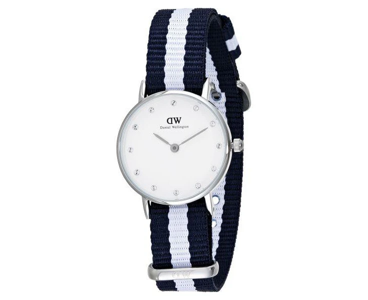 Daniel Wellington 0928DW Glasgow White Dial Nylon Textile Quartz Women's Watch