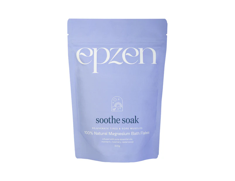 Epzen Soothe Soak 100% Natural Magnesium Bath Flakes 500g