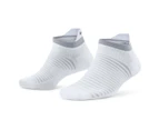 Nike Unisex Spark Lightweight Ankle Socks Gym Sports - White (Mens US 14-16)