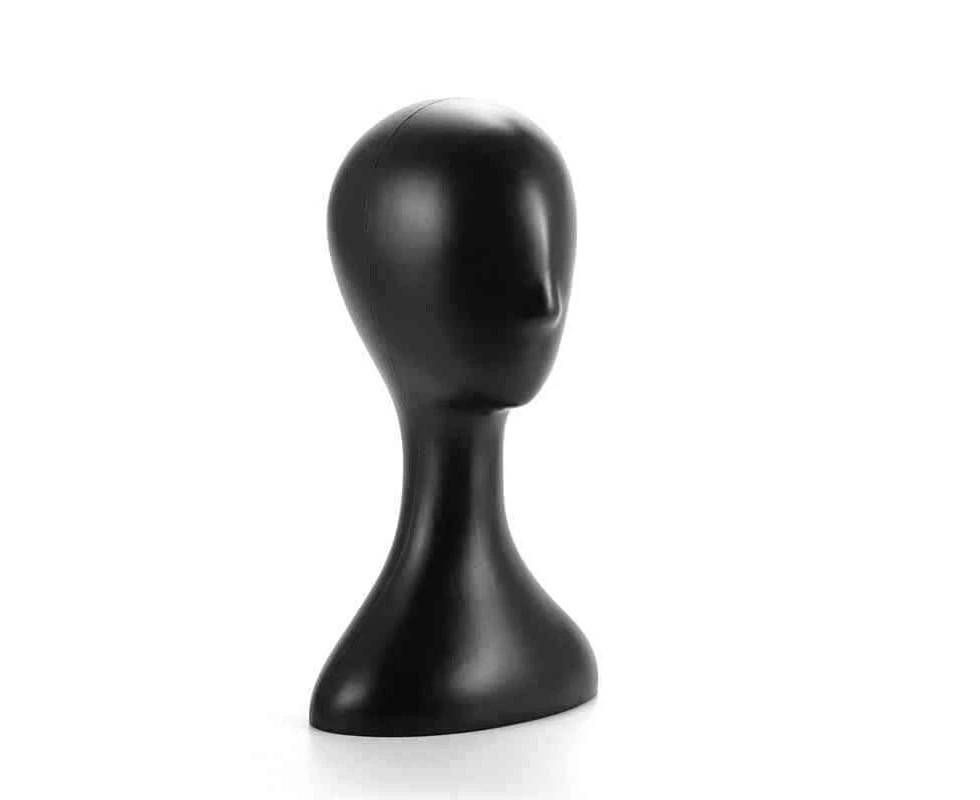 Youngly Black Plastic Female Mannequin Head Wig Hair Hat Scarf Manikin Head Model Display Stand Model