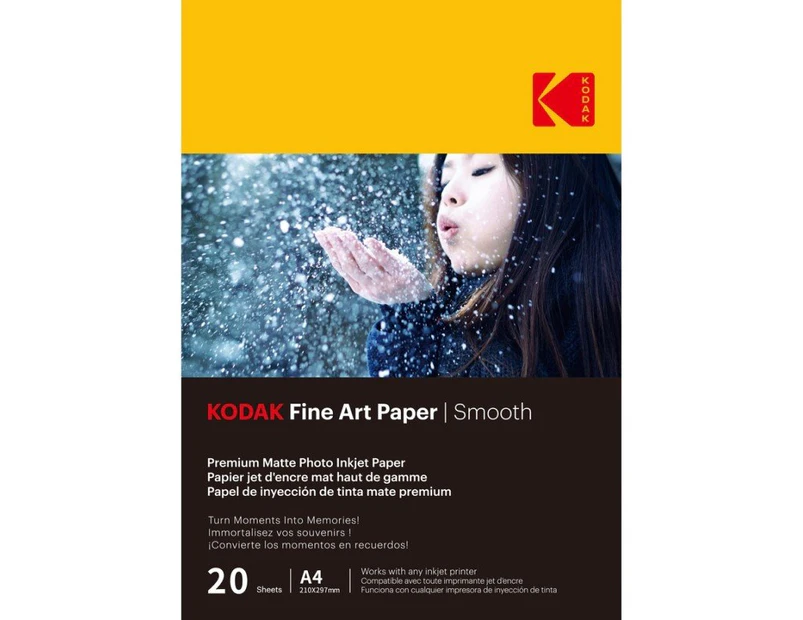 Kodak Fine Art A4 Smooth Paper 230GSM 20 Sheets