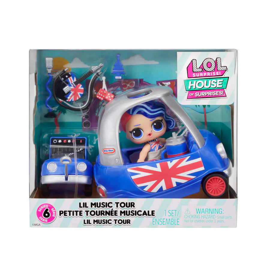 LOL Surprise Lil Music Tour Playset with Cheeky Babe Collectible Doll and 8 Surprises